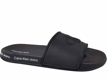 CALVIN KLEIN POOL KLAPKI CZARNE BASENOWE DAMSKIE