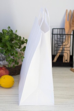 Пакеты бумажные 22х11х25 220х110х245 белые 100 шт.