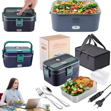 LUNCHBOX ELEKTRYCZNY OBIADOWY PODGRZEWACZ JEDZENIA POJEMNIK DO BIURA AUTA
