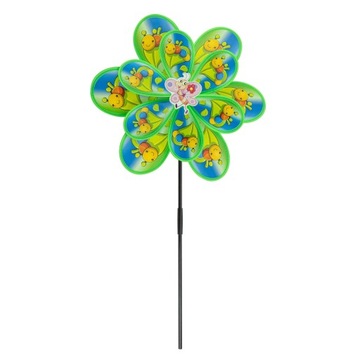 ЦВЕТНАЯ ВЕТРЯНАЯ МЕЛЬНИЦА ДЛЯ ДЕТСКОГО САДА МЕЛЬНИЦА ДВОЙНОЕ УКРАШЕНИЕ САДОВОГО САДА