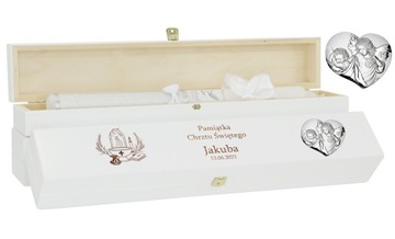 КРЕЩЕННАЯ СВЕЧА и КОРОБКА с серебряным изображением