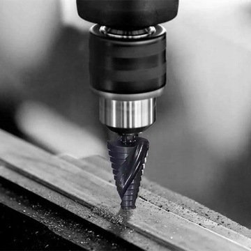 WIERTŁO STOŻKOWE STOPNIOWE SPIRALNE CHOINKOWE METALU ROZWIERTAK HSS 4-32 MM