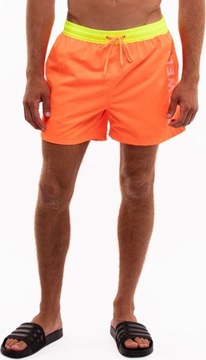 SZORTY SPODENKI KĄPIELOWE CROWELL FLUO POMARAŃCZOWE NEON r 2XL