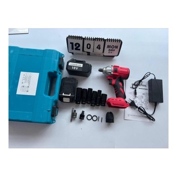 KLUCZ ZESTAW 18V 650NM WKRĘTARKA AKUMULATOROWA ELEKTRYCZNY DO AUTA + 2XAKU