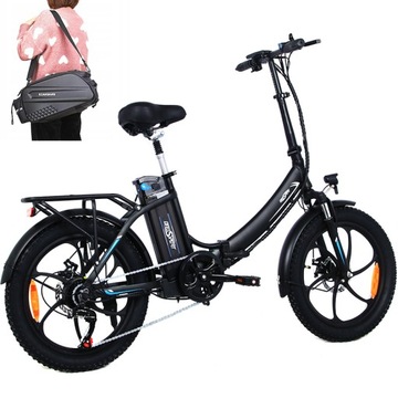 Składany rower elektryczny damski 350W 15AH 20*3.0 Gruba opona