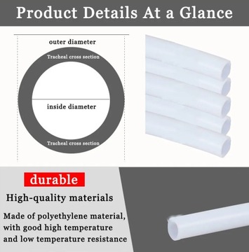 Трубка из тефлона и ПТФЭ - 2,0 x 3,0 мм - 3D, терморазрывная вставка длиной 1 метр