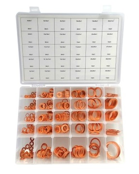 PODKŁADKI MIEDZIANE USZCZELKI ZESTAW 580 szt.