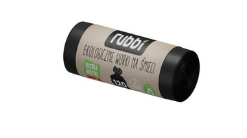 Worki na śmieci 120L 10 szt na rolce Rubbi eko LDPE