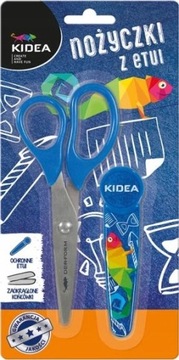 SZKOLNE NOŻYCZKI DLA DZIECI DO CIĘCIA PAPIERU ETUI