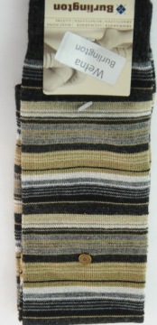 ГЕТРЫ BURLINGTON ШЕРСТЬ 70% CRYO STRIPES СИНИЙ -40%