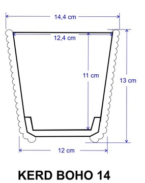Декоративный вазон-корзина из джутовой веревки ETNO BOHO 14