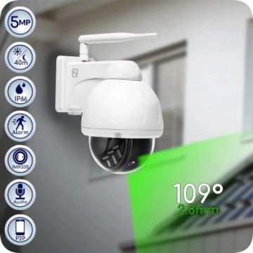 WiFi MONITORING KIT 4 PTZ CAMERAS 5MPx AUDIO , PERSONAL DETECTION