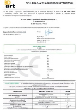 Гламурное золотисто-красное зеркало 136х46 см для гостиной.