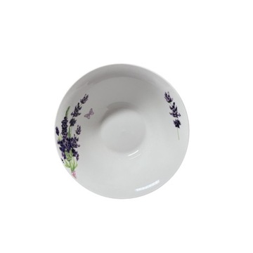 Salaterka miska miseczka ceramiczna porcelana biała lawenda 17,5 cm 500 ml