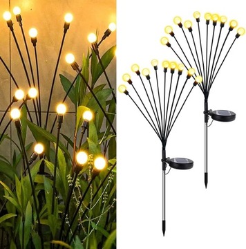 2 X Solar Lamp Buns 10 светодиодных ламп 65 см.