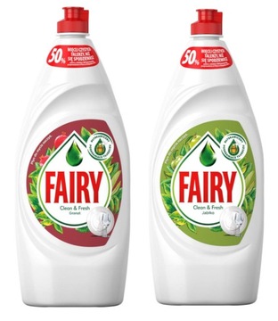 FAIRY ZESTAW 2 PŁYNÓW DO NACZYŃ 2x900ml GRANAT + JABŁKO