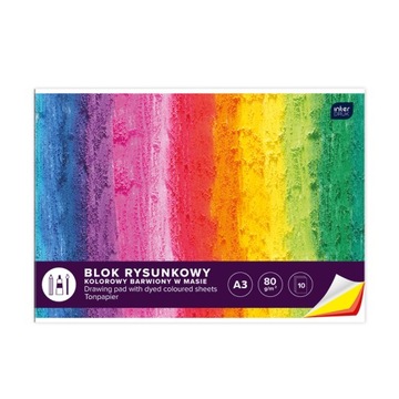 Rysunkowy Kolorowy Blok A3 10 Kartek 80g/m2
