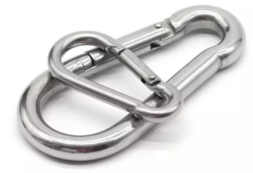 Карабин для веревок 14 мм, оцинкованный.