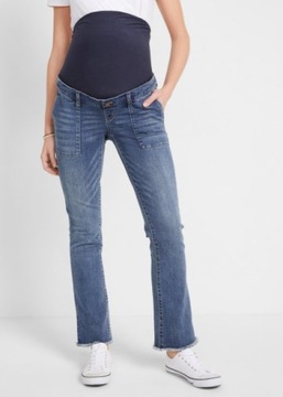 B.P.C ciążowe jeansy ciemne bootcut r.46