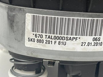 AIRBAG ULOŽENÍ VZDUCHOVÁ VOLKSWAGEN SCIROCCO GOLF VI 5K0880201F