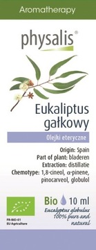 OLEJEK ETERYCZNY EUKALIPTUS GAŁKOWY BIO 10 ml
