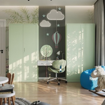 Металлический офисный шкаф GDPR JAN NOWAK JAN 185 Fresh Style пастельно-зеленый