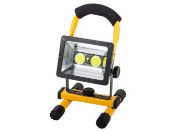 HALOGEN ROBOCZY BUDOWLANY LAMPA PRZENOŚNY 2 x LED COB 30W AKUMULATOR IP65