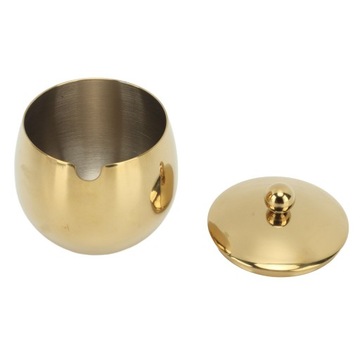 Большая сахарница из нержавеющей стали с банкой.