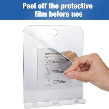 Портативное небьющееся акриловое зеркало для бритья для душа с прямоугольником всасывания