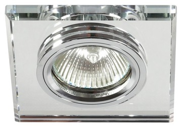 OPRAWA SUFITOWA OCZKO HALOGEN LED ELEGANCKA Szkło
