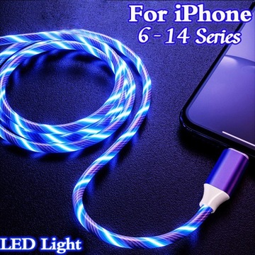 Świecący kabel do ładowania danych dla iPhone 14