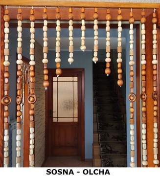 ДЕРЕВЯННАЯ ШТОРА С БИСЕРАМИ 80см - подарок