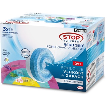 Ceresit STOP WILGOCI AERO 360° tabletki zastępcze triopack (lawenda+kwiat+