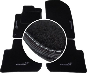 PEUGEOT 407 2004-2011r Dywaniki CLASSIC + HAFT CH4