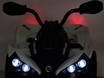 QUAD na akumulator dla dziecka EVA światła PA0284 CZERWONY