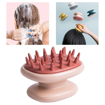 Ручная щетка для душа с ручным душем Salon, розовая