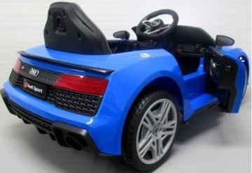 Игрушечный автомобиль на батарейках для детей, электропривод Audi R8, пульт дистанционного управления, USB-радио.