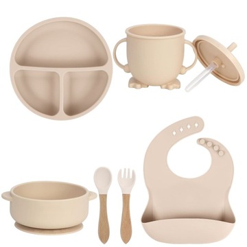 СИЛИКОНОВАЯ ДЕТСКАЯ ПОСУДА С ПРИСОСКОЙ ДЛЯ ДЕТЕЙ 6 МЕСЯЦЕВ
