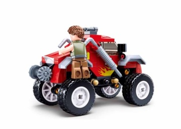 KLOCKI SLUBAN AUTO TERENOWE MONSTER TRUCK CZERWONY