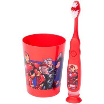 Щіточка для зубів з таймером + Стаканчик Marvel AVENGERS