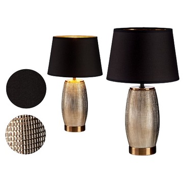 LAMPA CZARNA ZŁOTA 43cm