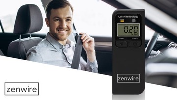 Профессиональный электрохимический алкотестер Zenwire F4, калибровка, 24 м, 5 шт.