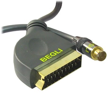 Wtyk SCART (EURO) na wtyk SVHS 4pin HiFi 15m