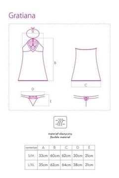 Gratiana Sexy Koszulka z Tiulu LivCo Corsetti Fashion L/XL