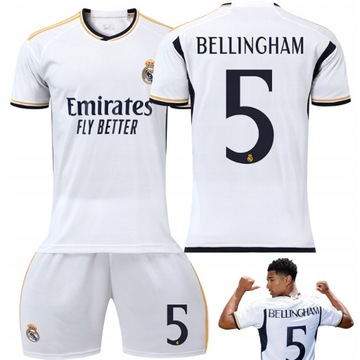 DRES STRÓJ PIŁKARSKI BELLINGHAM REAL KOSZULKA SPODENKI NOWY SEZON