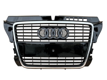 GRILL Atrapa zderzaka AUDI A3 8P LIFT 08-12r CZARNY POŁYSK