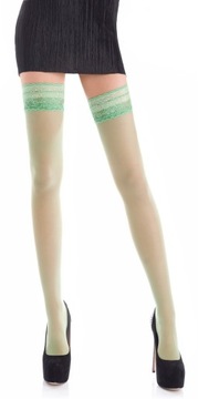 Pończochy samonośne 20 DEN 7-10 CM #3, zielony