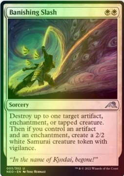 MTG Banishing Slash uncommon NEO FOIL