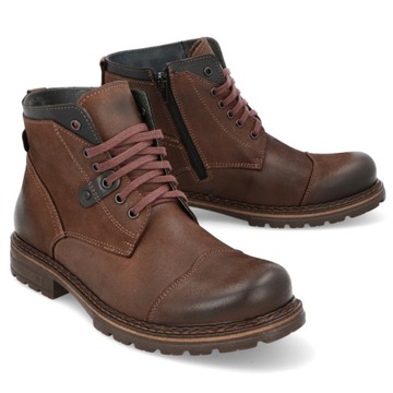 BUTY ZIMOWE PÓŁBUTY MĘSKIE SKÓRA OCIEPLANE GEPARD 210 CBR R 41