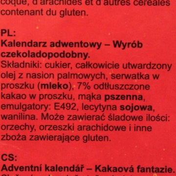 Шоколадные конфеты Адвент-календарь 65 г с Дедом Морозом